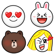 Line emoji and sticker characters