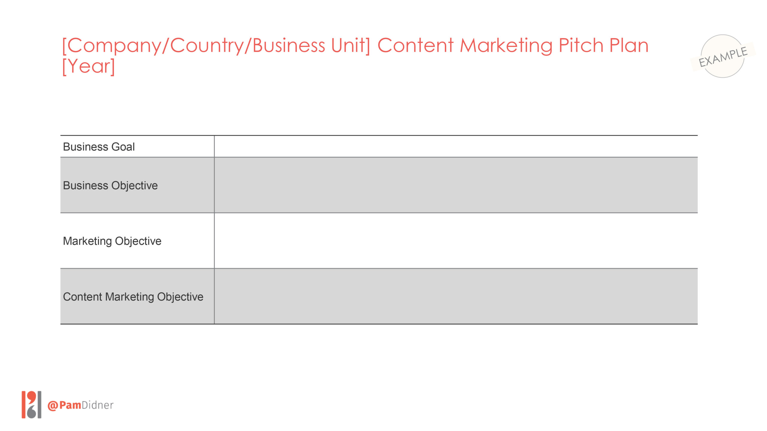 Content Marketing Pitch Plan Template 1