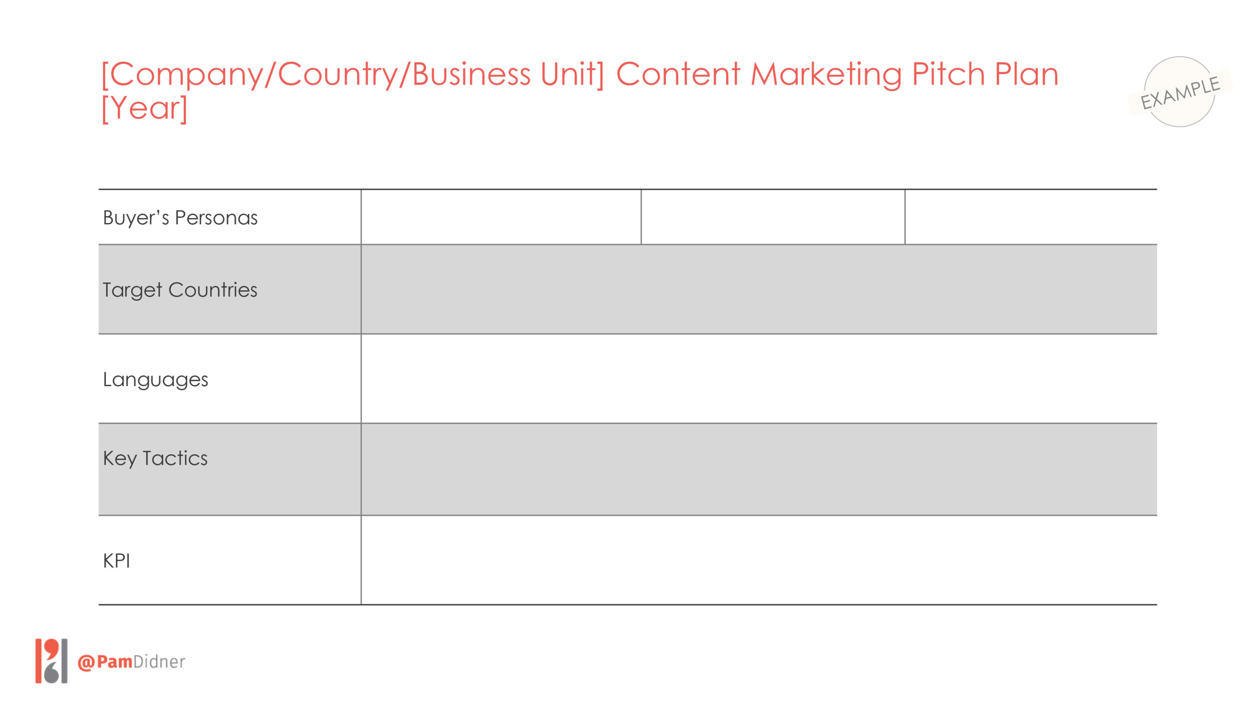 Content Marketing Pitch Plan Template 2